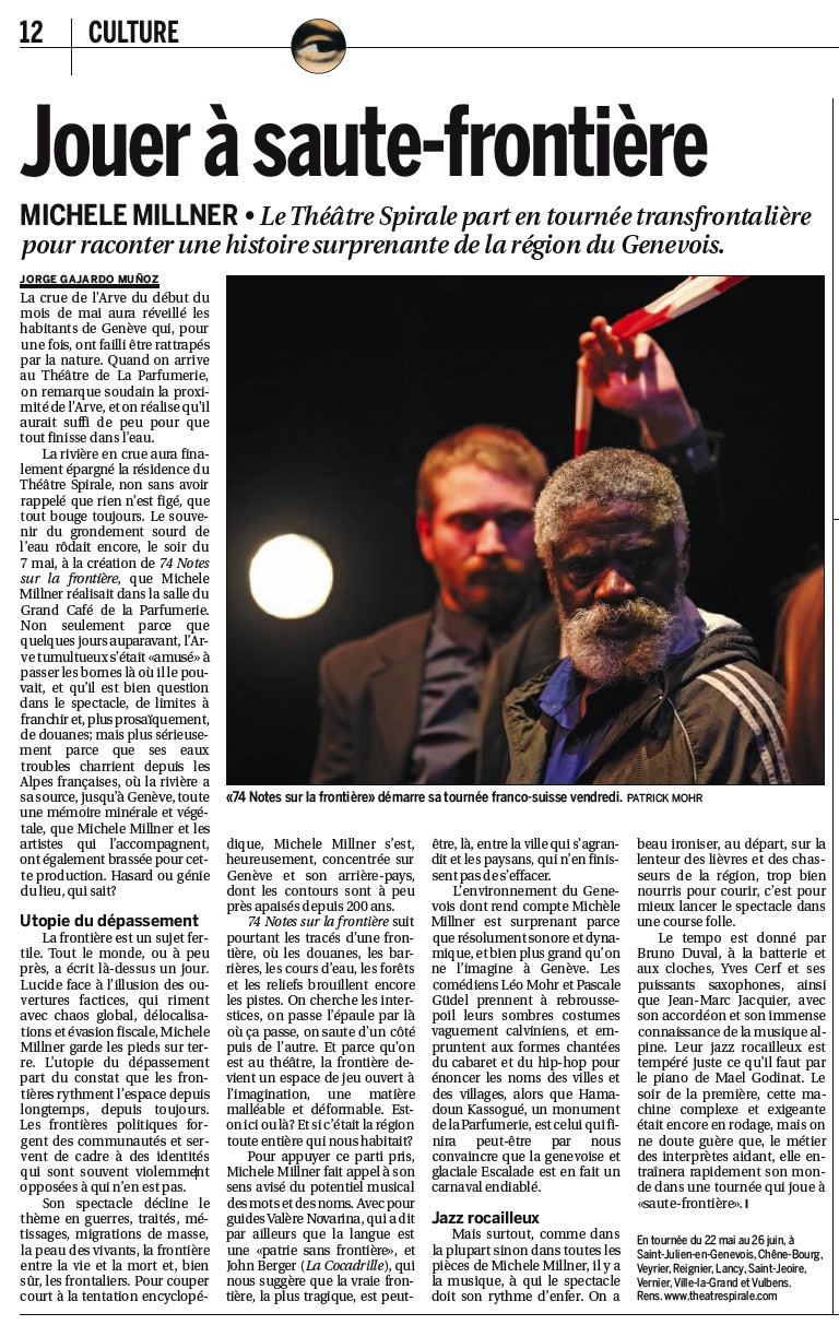 Critique « Jouer à saute-frontière »  —  Le Courrier – 21.05.2015
